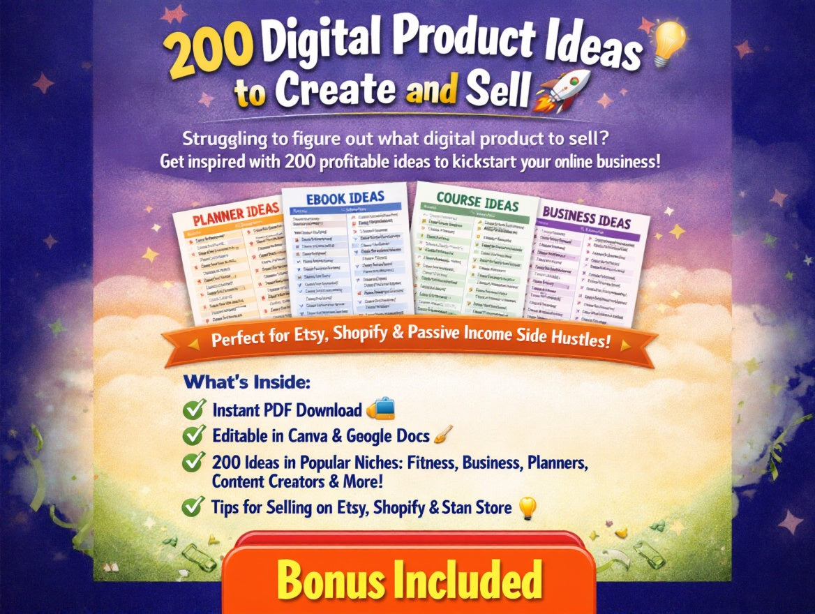 Digital Product Ideas E-book