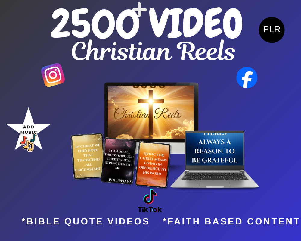 2500 Plus Organized Christian Video Reels | Faith Based Content |Social Media Posts