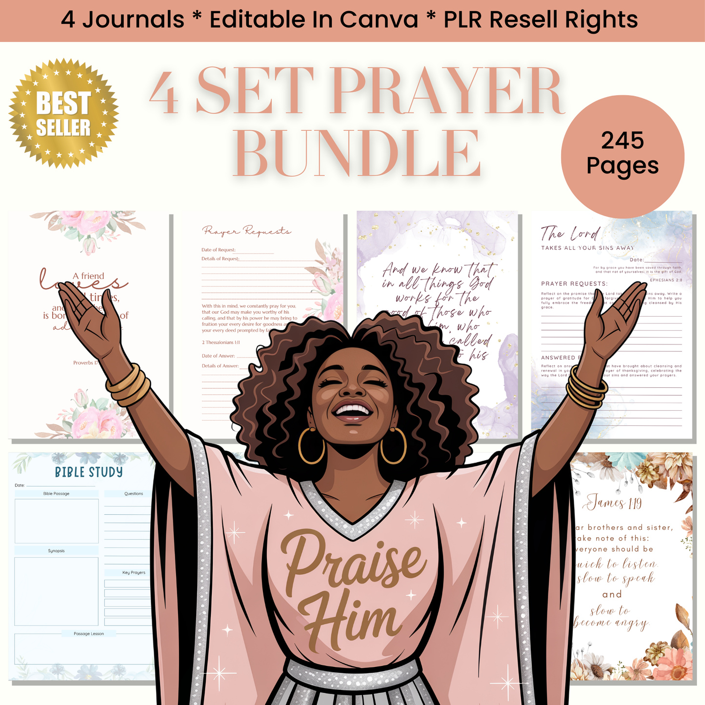 Faith & Prayer Journal Collection - 245 Pages to Deepen Your Walk