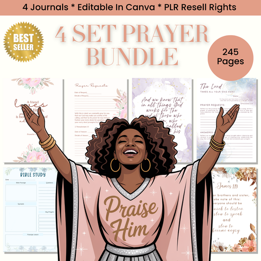 Faith & Prayer Journal Collection - 245 Pages to Deepen Your Walk